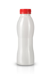 a small plastic yogurt bottle