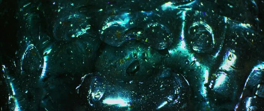 fingerprints molded in slime substance slowly expands