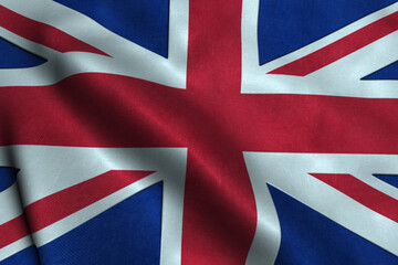 United Kingdom Flag in the wind