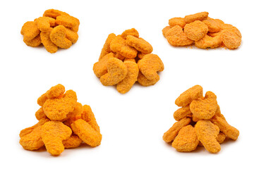 Nuggets isolated on a white background.