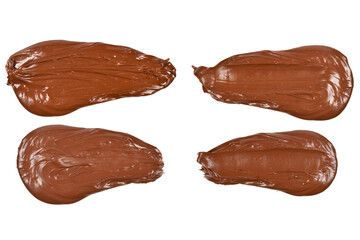 Chocolate cream background. Space for text or design. Isolated on white.