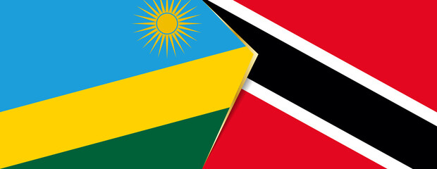 Rwanda and Trinidad and Tobago flags, two vector flags.