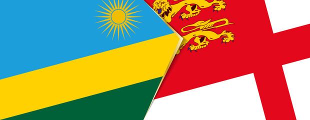 Rwanda and Sark flags, two vector flags.