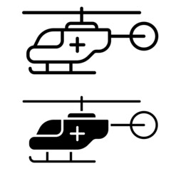 Ambulance vector icon set. Doctor illustration sign collection. resuscitation symbol or logo.