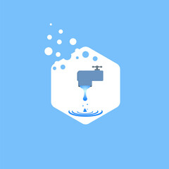 World water day, natural environment saving water drop concept with ecological background, vector art and illustration