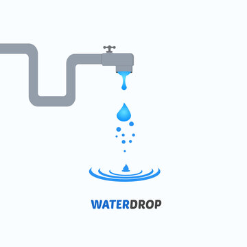 World water day, natural environment saving water drop concept with ecological background, vector art and illustration