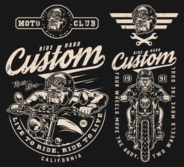 Custom motorcycle vintage designs