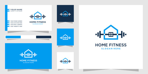 Home fitness logo and business card design