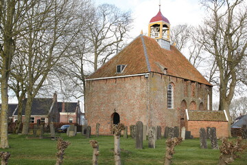 Cloister Church in the village Thesinge. The Netherlands