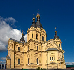 Fototapeta na wymiar St. Alexander Nevsky cathedral. City of Nizhniy Novgorod, Russia. Years of construction 1868—1881