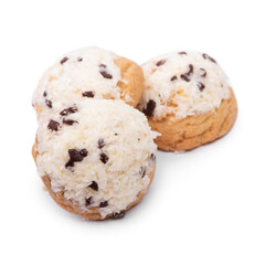 Confectionery with coconut flakes and chocolate chips