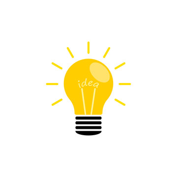 Light bulb full of analytical and creative thinking ideas, icons.Signs and symbols of energy concept elements. Vector illustration isolated.