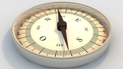 3D Rendering Compass illustration