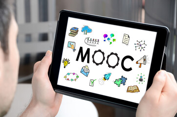 Mooc concept on a tablet