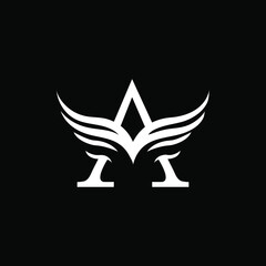 A logo design in black background/a logo design.