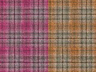 set of 2 bright tweed seamless checkered fabric textures pink and brown main colors for plaid, tablecloths, shirts, tartan, clothes, dresses, bedding