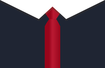 Fashion concept background, formal style, shirt and red necktie