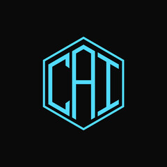 CAI polygon letter icon design on BLACK background.Creative letter
CAI-C A I  logo design. CAI initials Polygon Logo design.

