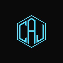CAJ polygon letter icon design on BLACK background.Creative letter
CAJ-C A J  logo design. CAJ initials Polygon Logo design.

