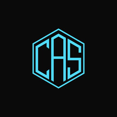 CAS polygon letter icon design on BLACK background.Creative letter
CAS-C A S  logo design. CAS initials Polygon Logo design.
