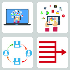 Vector illustration Set for Communication link, Methods and Common Source EPS10