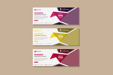 Set of abstract polygon corporate business banner template, horizontal advertising business banner layout template flat design, clean abstract cover header background for website. Space for photo.