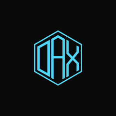 DAX poligon letter icon design on BLACK background.Creative letter DAX / D A X logo design.
DAX initials Poligon Logo design.
