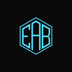 EAB polygon letter icon design on BLACK background.Creative letter
EAB-E AB logo design. EAB initials Polygon Logo design.
