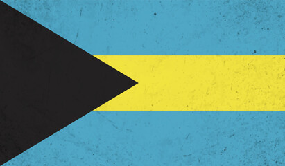 Fototapeta premium Grunge Bahamas flag. Bahamas flag with waving grunge texture.
