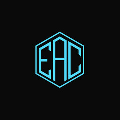 EAC polygon letter icon design on BLACK background.Creative letter
EAC-E A C logo design. EAC initials Polygon Logo design.
