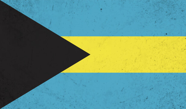 Grunge Bahamas flag. Bahamas flag with waving grunge texture. © Stefan