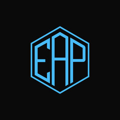 EAP polygon letter icon design on BLACK background.Creative letter
EAP-E A P logo design. EAP initials Polygon Logo design.