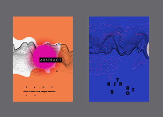 Modern abstract covers set. Colorful shapes composition. Eps10 vector.