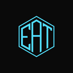 EAT polygon letter icon design on BLACK background.Creative letter
EAT-E A T logo design. EAT initials Polygon Logo design.