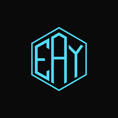 EAY polygon letter icon design on BLACK background.Creative letter
EAY- E A Y logo design. EAY initials Polygon Logo design.