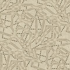 Seamless embossed paper texture for print. High quality illustration. Beige taupe or tan paper texture with embossed abstract ethnic tribal design overlay. Seamless repeat raster jpg pattern swatch.