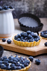 Tartlets with blueberry