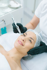 Portrait of smiling Caucasian woman at her beauty treatment