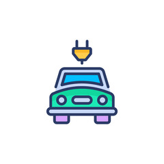 Electric Car icon in vector. Logotype
