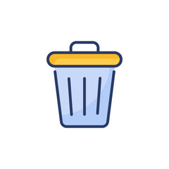 Trash icon in vector. Logotype