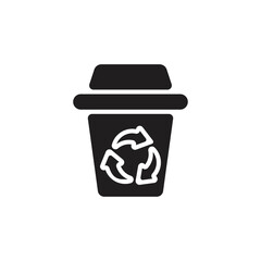 Recycle Bin icon in vector. Logotype