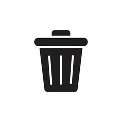 Trash icon in vector. Logotype