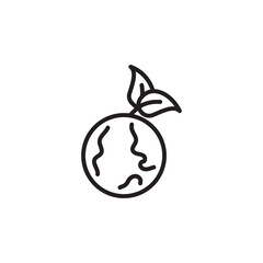 Green Earth icon in vector. Logotype