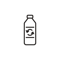 Bottle Recycling icon in vector. Logotype
