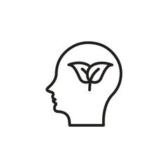 Eco Thinking icon in vector. Logotype