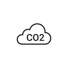 CO2 icon in vector. Logotype
