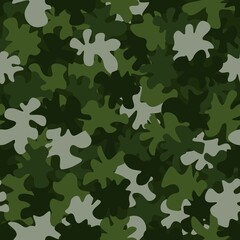 Military camouflage seamless pattern. Abstract army vector illustration