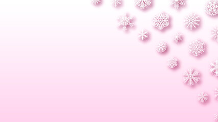 Abstract Background Winter With Snowflakes Shadows Vector Design Style Template