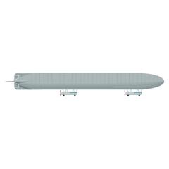 Dirigible vector illustration isolated on a white background