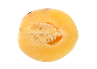 fresh Pepino fruit on white background